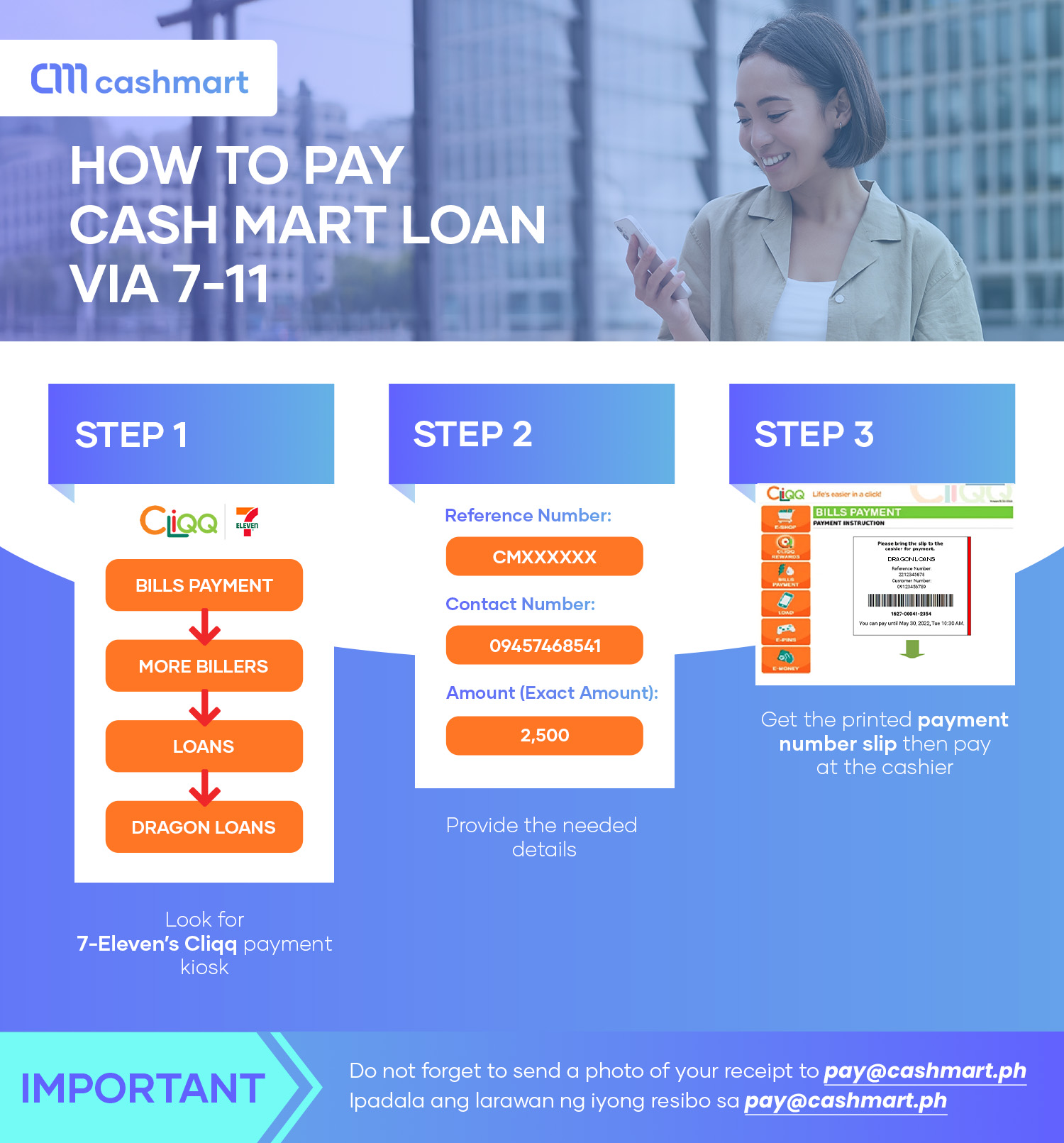 Payment Instructions - How To Pay Via 7 Eleven - Cash Mart