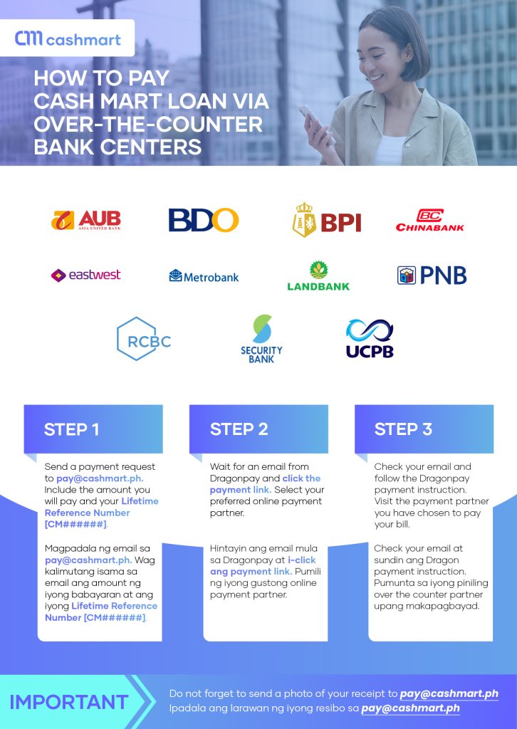 Pay Via Over The Counter Bank Partners